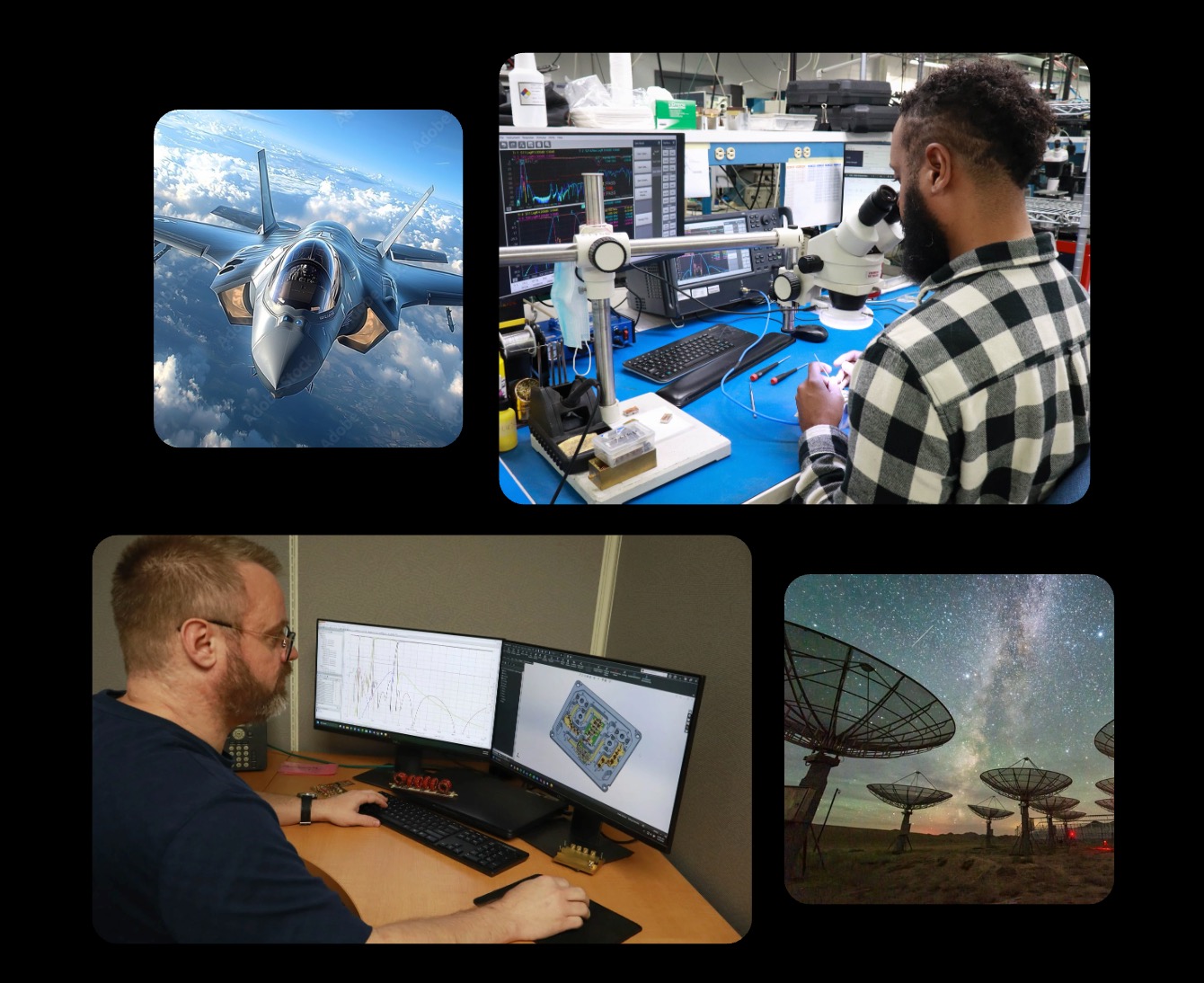 Fighter jet flying high above clouds in a blue sky setting (informational image)